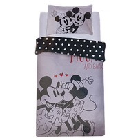 Disney Minnie & Mickey Mouse Quilt Cover Set - Single - Love You