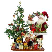 Mark Roberts Christmas Santa - Santa and Elf Delivering Presents