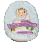 Growing Up Girls - Brunette Newborn Cake Topper