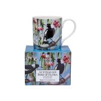 Australian Bird & Flora - Magpie & Red Gum City Mug