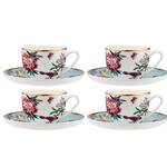 Ashdene Jardin Peony - Teacup & Saucer Set Of 4