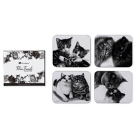 Ashdene Feline Friends - Assorted Coaster 4 Pack