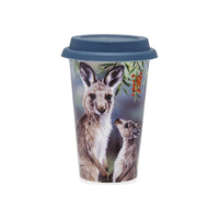 Fauna of Australia - Kangaroo & Joey Travel Mug