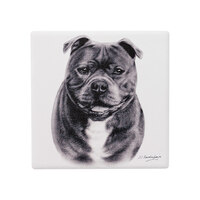 Delightful Dogs - Staffy Terrier Ceramic Coaster