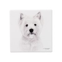 Ashdene Delightful Dogs - West Highland Ceramic Coaster