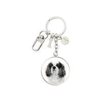 Ashdene Delightful Dogs - King Charles Cavalier Keyring