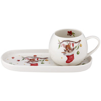 Little Aussie Friends Christmas - Kangaroo Mug & Plate Set