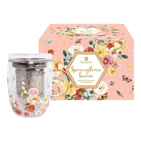 Ashdene Springtime Soiree - Double Walled Glass 3pc Infuser