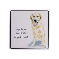 Puppy Tales - Golden Retriever Ceramic Coaster