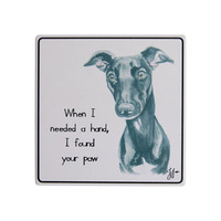 Puppy Tales - Whippet Ceramic Coaster