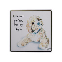 Puppy Tales - Groodle Ceramic Coaster