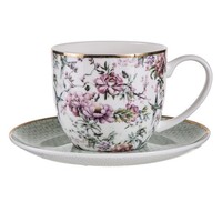 Chinoiserie - White Cup and Saucer