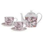 Ashdene Chinoiserie - Pink Teapot and 2 Teacup Set