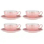 Ashdene Parisienne Pearl - Marshmallow Cup & Saucer Set of 4