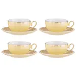 Ashdene Parisienne Pearl - Buttermilk Cup & Saucer Set of 4