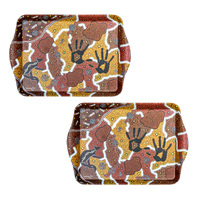 Ashdene Maarakool Art Scatter Tray Set of 2 - Native Title