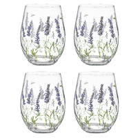 Ashdene Lavender Fields - Glass Tumbler 4 Pack