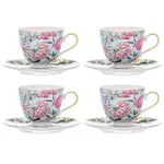 Ashdene Romantic Garden - Cup & Saucer Set of 4