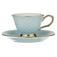 Ashdene Ripple - Cup & Saucer - Powder Blue