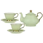 Ashdene Ripple - Teapot & 2 Teacup Set - Pistachio