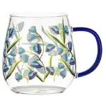 Ashdene Fleurette - Glass Mug - Bluebell