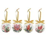 Ashdene Christmas - Twinkling Blooms Hanging Ornaments (Pack of 4)