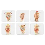 Ashdene Coo Christmas - Coasters (Pack of 6)