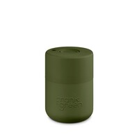 Frank Green Reusable Cup - Original 230ml Khaki Push Button Lid