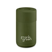 Frank Green Reusable Cup - Ceramic 295ml Khaki Push Button