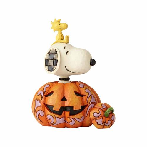 Peanuts By Jim Shore - Snoopy and Woodstock In Pumpkin - The Pumpkin King