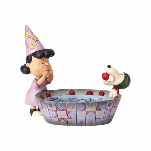 Jim Shore Peanuts Halloween Candy Dish - Apple Ace (Peanuts Collection)