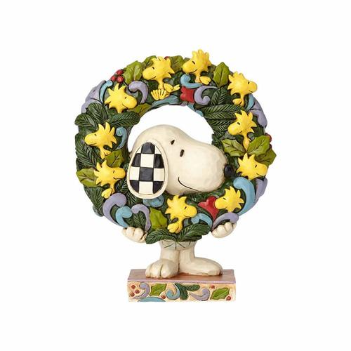 Peanuts By Jim Shore - Snoopy with Woodstock - Ring Around the Wreath
