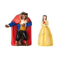 Disney Ceramics Salt and Pepper Shaker Set - Belle and the Beast