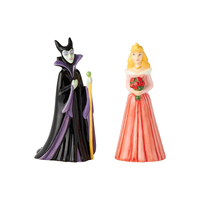Disney Ceramics Salt and Pepper Shaker Set - Sleeping Beauty and Maleficent