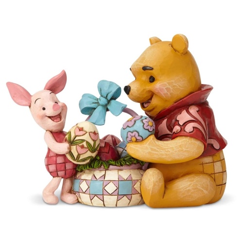 Jim Shore Disney Traditions - Winnie the Pooh and Piglet Easter - Spring Surprise