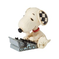 Peanuts by Jim Shore - Snoopy Typing Mini Figurine