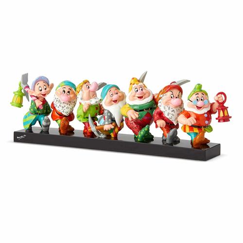 Disney Britto Seven Dwarfs on Log Figurine - Large