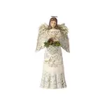 Heartwood Creek White Woodland Collection - White Woodland Angel w/Basket - Gentle are Winter's Woodlands