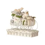 PRE PRODUCTION SAMPLE - Jim Shore Heartwood Creek White Woodland - Santa In Sleigh