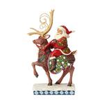 Jim Shore Heartwood Creek Classic - Santa Riding Reindeer - Dreams Delivered