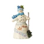 Jim Shore Heartwood Creek Classic - Snowman with Snowy Winter Scene - Winter is Calling