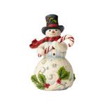 Jim Shore Heartwood Creek Classic - Snowman With Candy Cane - How Sweet It Is