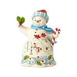 Jim Shore Heartwood Creek Classic - Pint Size Snowman with Candycane - Candy, Holly and Feeling so Jolly