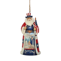Jim Shore Heartwood Creek Santas Around The World - American Santa Hanging Ornament