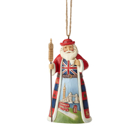 Jim Shore Heartwood Creek Santas Around The World - British Santa Hanging Ornament