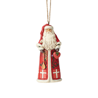 Jim Shore Heartwood Creek Santas Around The World - Danish Santa Hanging Ornament