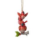 Jim Shore Heartwood Creek Classic - Stacked Cardinals Hanging Ornament