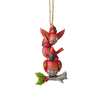 PRE PRODUCTION SAMPLE - Heartwood Creek Classic - Stacked Cardinals Hanging Ornament