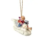 Frosty The Snowman By Jim Shore - Frosty and Karen Sledding Hanging Ornament