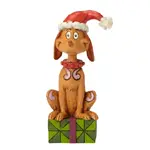 Dr Seuss The Grinch by Jim Shore - Max with Santa Hat